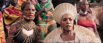 Movie still from “Black Panther” (2018), directed by Ryan Coogler – Close Up shot, Over the shoulder angle