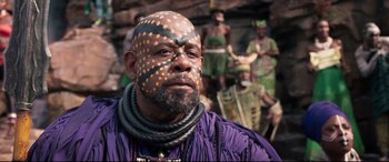 Movie still from “Black Panther” (2018), directed by Ryan Coogler – Close Up shot, Low angle