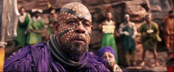 Movie still from “Black Panther” (2018), directed by Ryan Coogler – Close Up shot, Low angle