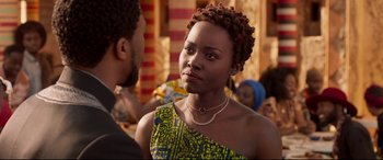 Movie still from “Black Panther” (2018), directed by Ryan Coogler – Close Up shot, Over the shoulder angle