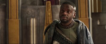 Movie still from “Black Panther” (2018), directed by Ryan Coogler – Close Up shot, Over the shoulder angle