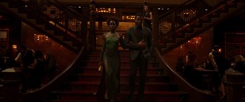Movie still from “Black Panther” (2018), directed by Ryan Coogler – Wide shot, Low angle