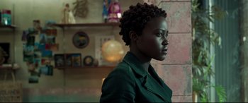 Movie still from “Black Panther” (2018), directed by Ryan Coogler – Close Up shot, Over the shoulder angle