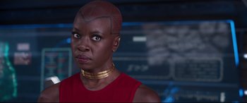 Movie still from “Black Panther” (2018), directed by Ryan Coogler – Close Up shot, Over the shoulder angle