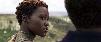 Movie still from “Black Panther” (2018), directed by Ryan Coogler – Close Up shot, Over the shoulder angle