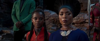 Movie still from “Black Panther” (2018), directed by Ryan Coogler – Close Up shot, Over the shoulder angle