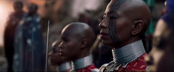 Movie still from “Black Panther” (2018), directed by Ryan Coogler – Close Up shot, Low angle