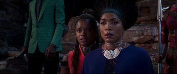 Movie still from “Black Panther” (2018), directed by Ryan Coogler – Close Up shot, Over the shoulder angle
