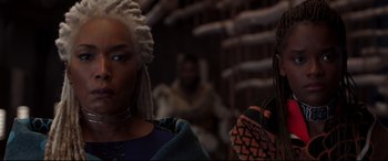 Movie still from “Black Panther” (2018), directed by Ryan Coogler – Close Up shot, Over the shoulder angle