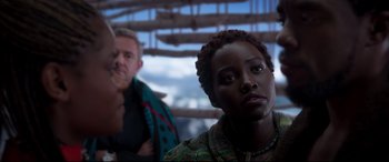 Movie still from “Black Panther” (2018), directed by Ryan Coogler – Close Up shot, Over the shoulder angle