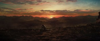 Movie still from “Black Panther” (2018), directed by Ryan Coogler – Extreme Wide shot, High angle