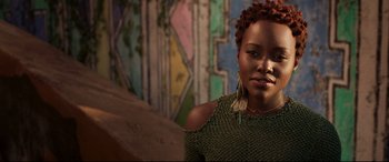 Movie still from “Black Panther” (2018), directed by Ryan Coogler – Close Up shot, Over the shoulder angle