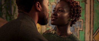 Movie still from “Black Panther” (2018), directed by Ryan Coogler – Close Up shot, Over the shoulder angle