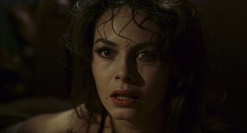 Movie still from “Black Sabbath” (1963), directed by Mario Bava – A woman's face in the dark; Close Up shot, High angle