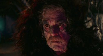 Movie still from “Black Sabbath” (1963), directed by Mario Bava – An old man with a very long hair; Close Up shot, Over the shoulder angle