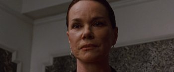 Movie still from “Black Swan” (2010), directed by Darren Aronofsky – A woman's face in a dark room; Close Up shot, Low angle
