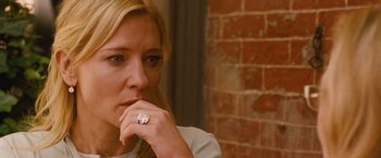 Movie still from “Blue Jasmine” (2013), directed by Woody Allen – A person wearing a ring; Close Up shot, Over the shoulder angle