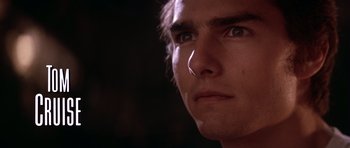Movie still from “Born on the Fourth of July” (1989), directed by Oliver Stone – A young man's face in the dark; Close Up shot, Low angle