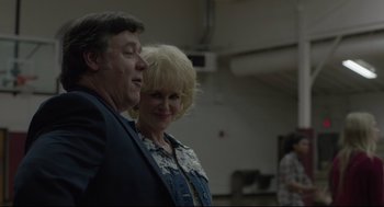 Movie still from “Boy Erased” (2018), directed by Joel Edgerton – A man and a woman standing next to each other; Close Up shot, Over the shoulder angle