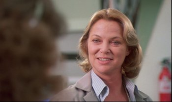 Movie still from “Brainstorm” (1983), directed by Douglas Trumbull – A person wearing a jacket; Close Up shot, Low angle