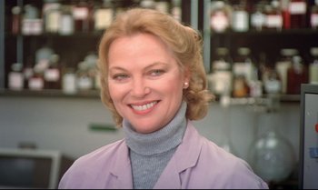 Movie still from “Brainstorm” (1983), directed by Douglas Trumbull – A person wearing a purple jacket; Close Up shot, Low angle