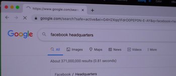 Movie still from “The Beta Test” (2021), directed by PJ McCabe – A computer screen with a search bar on top of it; Extreme Close Up shot, High angle