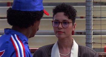 Movie still from “Brewster's Millions” (1985), directed by Walter Hill – A man and a woman talking to each other; Close Up shot, Over the shoulder angle