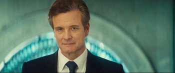 Movie still from “Bridget Jones's Baby” (2016), directed by Sharon Maguire – A person wearing a suit and tie; Close Up shot, Low angle