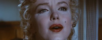 Movie still from “Bus Stop” (1956), directed by Joshua Logan – The face of a woman; Extreme Close Up shot, Low angle