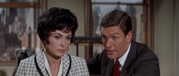 Movie still from “Bye Bye Birdie” (1963), directed by George Sidney – A man and a woman sitting next to each other; Close Up shot, High angle