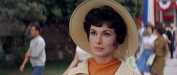 Movie still from “Bye Bye Birdie” (1963), directed by George Sidney – A person wearing a hat; Close Up shot, Low angle