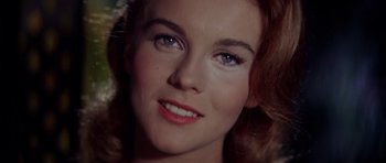 Movie still from “Bye Bye Birdie” (1963), directed by George Sidney – A woman's eyes and lips; Close Up shot, High angle