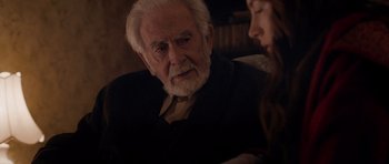 Movie still from “Byzantium” (2012), directed by Neil Jordan – An older man and a woman are looking at each other; Close Up shot, Over the shoulder angle