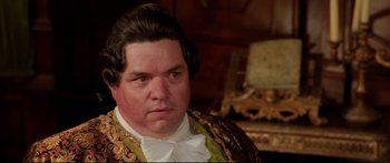 Movie still from “Casanova” (2005), directed by Lasse Hallström – A person wearing a costume; Close Up shot, Over the shoulder angle