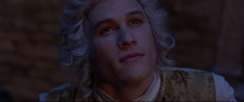 Movie still from “Casanova” (2005), directed by Lasse Hallström – A person wearing a wig; Close Up shot, Low angle