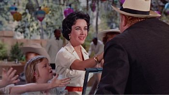 Movie still from “Cat on a Hot Tin Roof” (1958), directed by Richard Brooks – An old photo of an old photo of an old photo of an old photo of an old photo of an old photo of an old photo of an; Medium shot, Over the shoulder angle