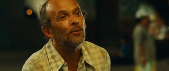 Movie still from “Central Station” (1998), directed by Walter Salles – An older man with a beard and a mustache; Close Up shot, High angle