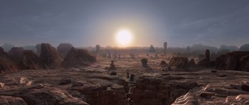 Movie still from “The Croods” (2013), directed by Chris Sanders – Extreme Wide shot, High angle