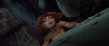 Movie still from “The Croods” (2013), directed by Chris Sanders – Medium shot, Low angle