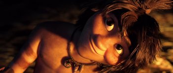 Movie still from “The Croods” (2013), directed by Chris Sanders – Extreme Close Up shot, Overhead angle