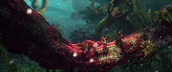 Movie still from “The Croods” (2013), directed by Chris Sanders – Extreme Wide shot, High angle