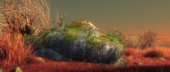 Movie still from “The Croods” (2013), directed by Chris Sanders – Extreme Wide shot, Low angle