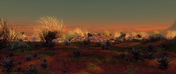 Movie still from “The Croods” (2013), directed by Chris Sanders – Extreme Wide shot, High angle