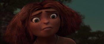 Movie still from “The Croods” (2013), directed by Chris Sanders – Close Up shot, High angle