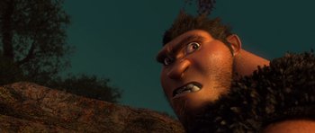 Movie still from “The Croods” (2013), directed by Chris Sanders – Close Up shot, Low angle