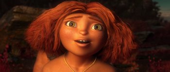 Movie still from “The Croods” (2013), directed by Chris Sanders – Close Up shot, High angle