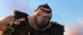 Movie still from “The Croods” (2013), directed by Chris Sanders – Close Up shot, Low angle