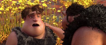 Movie still from “The Croods” (2013), directed by Chris Sanders – Close Up shot, Low angle