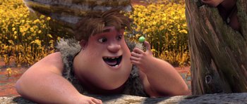 Movie still from “The Croods” (2013), directed by Chris Sanders – Medium shot, High angle