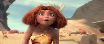 Movie still from “The Croods” (2013), directed by Chris Sanders – Close Up shot, High angle